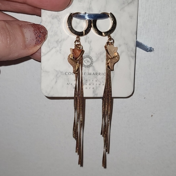Couture Warrior Jewelry - 💥LAST PAIR💥NWT Gorgeous Rose Gold Dangling Fox
